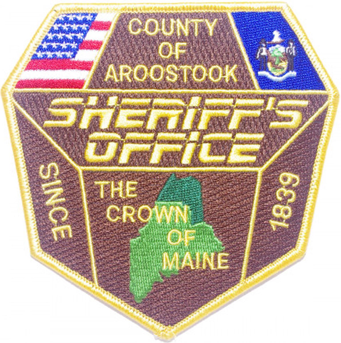 County of Aroostook Sheriffs Office geborduurde patch embleem | Opnaai